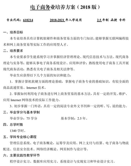电子商务专升本专业考试